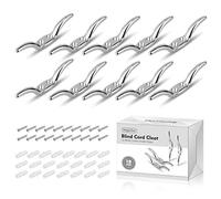 Magicfour Blinds Cord Cleat Baby Safety Rope Cleats, Small Rope Cleat Holder Zinc Alloy Cord Cleats, Blind Hook Winders with Screws for Roman Shade Curtains Sun Shades Ropes(10 Pack)