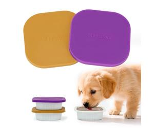 Magicfour Dog Food Can Cover Lid for Cesar, 3 Pcs Silicon Can Sealer Saver Top Cap for Small Dog Pet