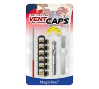 Magicfour Fuel Gas Can Vent Caps, 6 Pack Fuel Gas Tank Vent Caps Gas Can Replacement Vent Plug Gas Jug Vent Caps for Gas Fuel Water Can Jug to Allow Faster Flowing (Without Lanyard-Attached Cap)