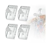 Magicfour Quilt Hanger, 4 Pcs Transparent Tapestry Hangers for Wall Display, Clear Quilt Holder Clips Hanging Clamps for Tapestries, Throws, Carpets, Blankets, Banners, Rugs, Flags, Collectibles