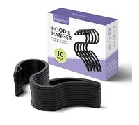 Magicfour S Shaped Plastic Hooks - 10 Pack Closet Hanger for Hoodie, Coat, Sweatshirt, Jeans, Jacket, Hat, Pans and Bags, Drying Rack