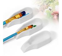 Magicfour Silicone Paint Brush Rest Holder for Watercolor Oil Acrylic Painting Brush, 3 Pcs Artist Brush Holder Caddy Organizer Solution for Painting Accessories- Space Saving Design