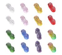 Magicherry 16 Pcs Mini Crystal Peanuts Figurine Collectibles Colorful Crystal Art Glass Peanuts Paperweight Decorations for Home Office Tabletop Centerpiece, Style A