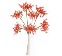 Magicherry 7 Stems 26.4 Inch Artificial Lycoris Radiata Spider Lily Flowers Faux Red Spider Lily Silk Equinox Flowers for Vase Bouquets Home Office Wedding Decor (Red)
