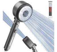 Magichome Hard Water Filter Shower Head(Not Compatible with Electric Showers), 6 Spray Modes Shower Head with 360° Swivel Head & On/Off Pause Button, Removes Chlorine & Impurities for Skin & Hair Care