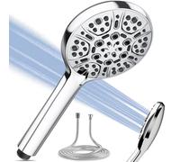Magichome Pro High Pressure Shower Head and Hose Set with 9 Spray Modes - for Low Water Pressure, Large Powerful Chrome Showerhead & Easy Installation