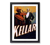 Magician Harry Kellar (1) Framed Print | A2 Black Framed Wall Art | Ready to Hang | Modern Nature Picture | Living Room Bedroom Lounge Office