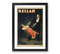Magician Harry Kellar (2) Framed Print | A2 Black Framed Wall Art | Ready to Hang | Modern Nature Picture | Living Room Bedroom Lounge Office