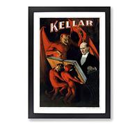 Magician Harry Kellar (3) Framed Print | A2 Black Framed Wall Art | Ready to Hang | Modern Nature Picture | Living Room Bedroom Lounge Office