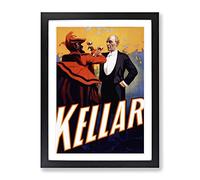 Magician Harry Kellar No.1 Vintage Framed Print | A3 Black Framed Wall Art | Ready to Hang | Classic Nature Picture | Living Room Bedroom Lounge Office