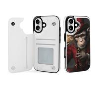 Magician Monkey Cell Phone Flip Case Compatible with iPhone 16/16 Plus/16 Pro/16 Pro Max/16 E/SE4 Soft Protective Shell