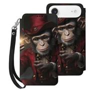 Magician Monkey Cell Phone Front Flip Case Compatible with iPhone 17/17 Air/17 Pro/17 Pro Max Soft Protective Shell