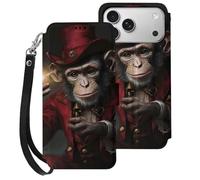 Magician Monkey Cell Phone Front Flip Case Compatible with iPhone 17/17 Air/17 Pro/17 Pro Max Soft Protective Shell