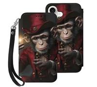 Magician Monkey Cell Phone Front Flip Case Compatible with iPhone 17/17 Air/17 Pro/17 Pro Max Soft Protective Shell