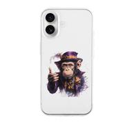Magician Monkey Printed Phone Case Slim Cute Cellphone Protective Cover Unisex Compatible with 16/16 Plus/16 Pro/16 Pro Max/16 E