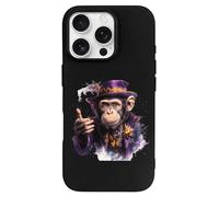 Magician Monkey Printed Phone Case Slim Cute Cellphone Protective Cover Unisex Compatible with 16/16 Plus/16 Pro/16 Pro Max/16 E