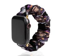 Magician Monkey Printed Scrunchie Watch Band Compatible with IWatch Soft Elastic Replacement Straps
