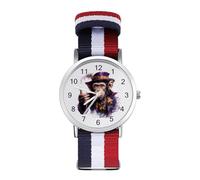 Magician Monkey Trendy Wrist Watches for Unisex Classic Casual Braided Strap Quartz Watch
