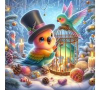 Magician Parrot 500 Piece Jigsaw Puzzles for Adults and Kids, Impossible Puzzle, Jigsaws 500 pieces for adults Gifts, Difficult jigsaw puzzles for The Whole Family