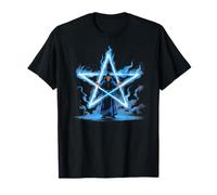 Magician Pentagram Magick Flaming Star T-Shirt