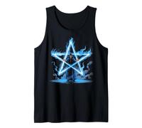 Magician Pentagram Magick Flaming Star Tank Top