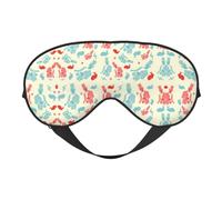 Magician Rabbit Night Mask Soft Reversible Eye Cover Adjustable Strap Light Blocking Comfortable Rest