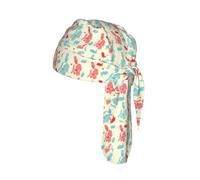 Magician rabbit Print Helmet Cap Quick Dry Cycling Skull Wrap Breathable Polyester Adjustable Adult Summer Beanie