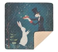 Magician Rabbit Soft Foam Baby Play mat Foldable for Floor One-Piece Foldable Baby Play Tummy Time Mat for Babies Infants Toddlers, 50'' x 50''tapete Piano para Bebes