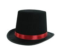 Magician Top Hat Costume Prop Tuxedo Hat Accessory Party Headgear Lightweight Polyester Suitable for Holiday Party Carnival Night Cosplay Formal Gathe, Height 20cm C 61CM