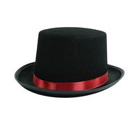 Magician Top Hat Prop Accessory Polyester Festive Suitable for Shows Theatrical Events Formal Parties Banquets Concerts Halloween Evenings, Height 13cm C 54CM