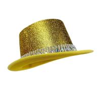 Magician Top Hat, Unisex Shiny Headgear, Magician Hat with Rhinestone Decoration, Costume Party Tool, Cosplay Accessory with Comfortable Fit, Headwear for Adult Magic Show Carnival