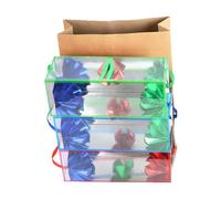 Magician Tricks - 18x8.1x24.9cm Portable Stage Illusion Paper Bag And Flower Box Set, Visual Appearing Flowers Magic Tools, Professional Performance Accessories, Creative New Year Gift For Beginners
