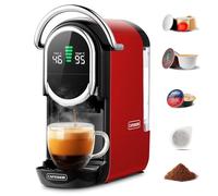 Magician1 Mini 5in1 Pod Coffee Machines for Nespresso OL, Dolce Gusto, Lavazza A Modo Mio Capsule, ESE 44 Pads and Espresso Ground Coffee, 20 bars, 1450W, LED Display, Hot+Cold Mode for Home & Office