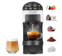 Magician2 5-in-1 Coffee Pod Machine for Nespresso, Dolce Gusto, Starbucks, ESE 44mm, Lavazza A Modo Mio, Ground Coffee | 20Bars, 1.2L, LED Touchscreen | Espresso Coffee Machine for Home & Office