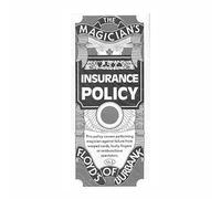 Magicians Insurance Policy - Jumbo Comedy Card Reveal - Classic Backup Trick for When Magic Goes Wrong - 24x18 Inch Fold Out Prediction - Close Up and Stage Magic