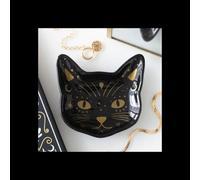 Magick Black Cat Face Trinket Dish For Rings Crystals