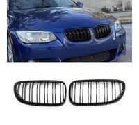 MAGICKIT E92 Kidney Black Grille for BMW 3 Series E92 E93 328i 335i Facelift 2010-2014 Radiator Grill Double Slats Gloss Black Front Grilles