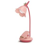 MAGICKK LED Desk Lamp Clip on Lamp Cordless Table Light Adjustable Gooseneck Dimmable Touch Rechargeable Battery Eye-Caring Night Light for Kids,Mini Cute Lamp for College Dorm Bedroom Reading (Pink)