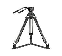 MagicLine 68.7" Aluminum Video Tripod,Heavy Duty Camera Tripod Stand with 2 Handles & 360°Fluid Head & Ground Spreader，2 QR Plates for DSLR Camcorder Cameras(Max Load 26.5 lb)