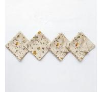 MagicLinen 100% Linen Napkins - Reusable Kitchen Cloth Napkins for Everyday Use - Eco friendy Dinner Table Napkins Set of 4 - Botanical Print