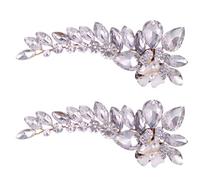 MAGICLULU 1 Pair Bride Shoe Buckles Pearl Rhinestone Wedding Shoe Decorations Removable for Women Bridal High Heel Accessories
