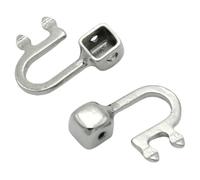 MAGICLULU 1 Pair Glasses Nose Pad Arm Replacements Metal Silver Inserted Nose Pads for Eyeglasses Increase Height Suitable for Plate Optical Frames