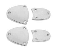 MAGICLULU 1 Pair Heel Tips Replacement Kit for Tap Shoes, Silver Aluminium Metal Plates with Screws, Portable and Secure Installation, Size 42, Suitable for Dancing Shoes on Stage