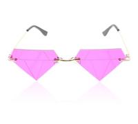 MAGICLULU 1 Pair Rimless Sunglasses for Women with Irregular Diamond Shape, PC Material, Comfortable to Wear, Not Easy to Deform, for Party and Vacation Accessories