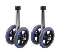 MAGICLULU 1 Pair Walker Wheels Replacement Parts for Seniors Mobility Walker, Lightweight Silent Rubber and Stainless Steel Casters, Practical Repair Accessories for Quiet Homes
