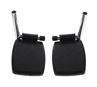 MAGICLULU 1 Pair Wheelchair Footrest Replacement Footplates Universal Fit Easy to Clean Thick Plastic and Metal Transport Chair Parts for Daily Outings Elderly Users Mobility Aids