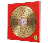 MAGICLULU 1 Set High Precision Copper Chinese Traditional Compass Portable Bagua Plate for Feng Shui Directions Decorative Taoist Compass for Home and Office Use