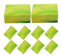 MAGICLULU 10 Packs Bamboo Pulp Paper Extraction Type Papers Natural Bamboo Pulp Material Light Yellow Facial Tissues for Public and Hotel Use