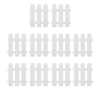 MAGICLULU 10 Pcs Decorative Plastic Picket Fence White Landscape Fence for Garden and Courtyard Easy to Assemble Round End Style Not Deformed Or Rotted Lovely Fashionable Outdoor Décor