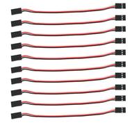 MAGICLULU 10 Pcs Pin 15cm Female to Female Servo Extension Lead Wire Cable for Rc Servo and Receiver Connection, Sturdy Hard Plastic Material Suitable for Plane and Helicopter Use